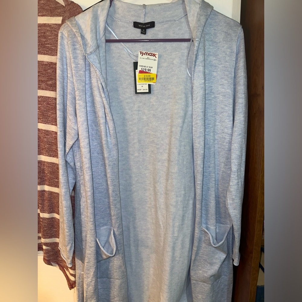 Gray, medium size Verve Ami cardigan.